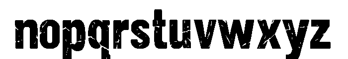 Rough Stamp Display Regular Font LOWERCASE