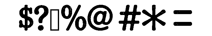 Rough Stamp Font OTHER CHARS