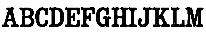Rough Stamp Font UPPERCASE
