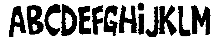 Rough Valley Distort Font UPPERCASE
