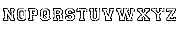 Rough Varsity Font LOWERCASE