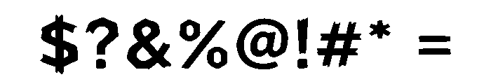 Roughcraft Regular Font OTHER CHARS