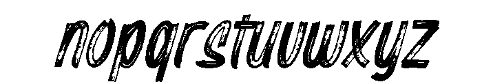 Rougher Oblique Font LOWERCASE