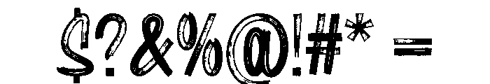 Rougher Regular Font OTHER CHARS