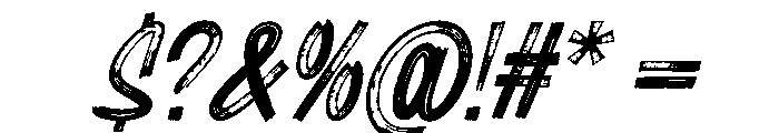 RougherOblique Font OTHER CHARS