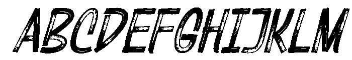 RougherOblique Font UPPERCASE