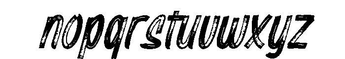 RougherOblique Font LOWERCASE