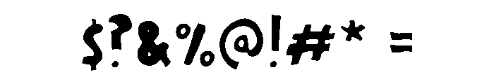 Roughline Filled Font OTHER CHARS
