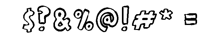Roughline Outline Font OTHER CHARS