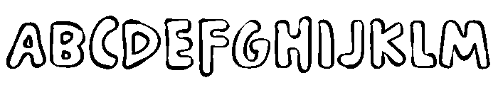Roughline Outline Font UPPERCASE