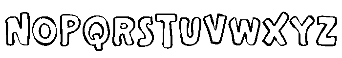 Roughline Outline Font UPPERCASE