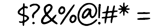 Roughly Yours Regular Font OTHER CHARS
