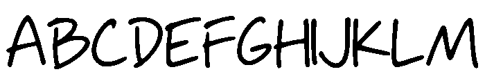 Roughly Yours Regular Font UPPERCASE