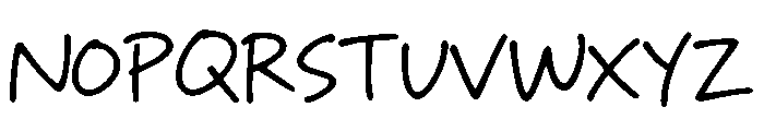 Roughly Yours Regular Font UPPERCASE