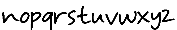Roughly Yours Regular Font LOWERCASE