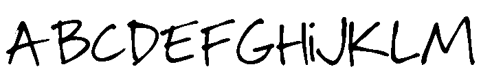 Roughly Yours Rough Font UPPERCASE