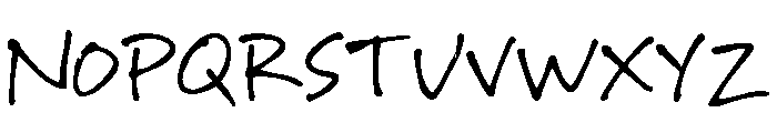 Roughly Yours Rough Font UPPERCASE