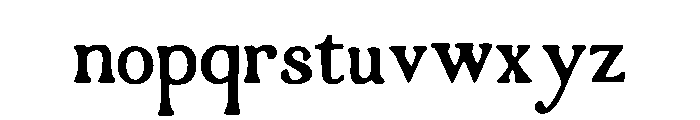Roughsnout_Ghost Font LOWERCASE