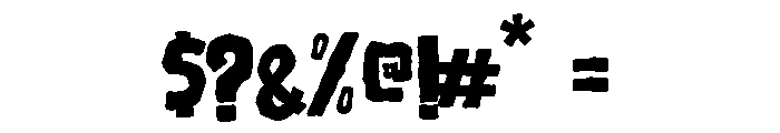 Roughstance Bold Font OTHER CHARS