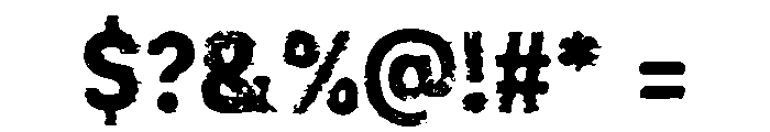 Roughut Regular Font OTHER CHARS