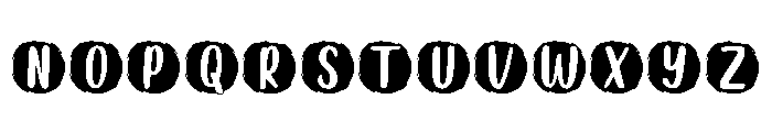 Round Grunge Regular Font LOWERCASE