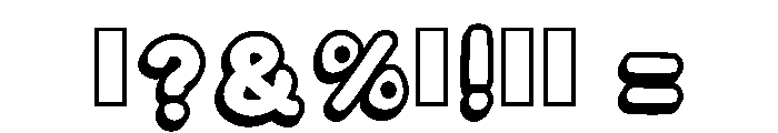 Round Outline Regular Font OTHER CHARS