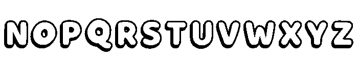 Round Outline Regular Font LOWERCASE