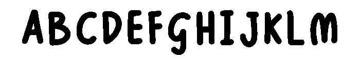 Rounded Bold Handwritin Regular Font UPPERCASE