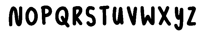 Rounded Bold Handwritin Regular Font UPPERCASE