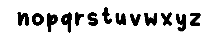 Rounded Bold Handwritin Regular Font LOWERCASE