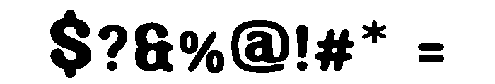 Rounded Puffy Font OTHER CHARS