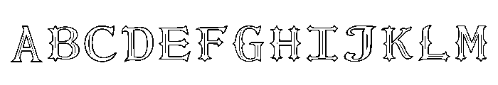 Royal Forge Outline Regular Font UPPERCASE
