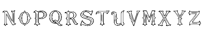 Royal Forge Outline Regular Font UPPERCASE