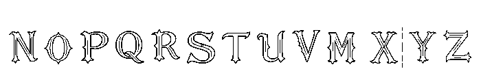 Royal Forge Outline Regular Font LOWERCASE