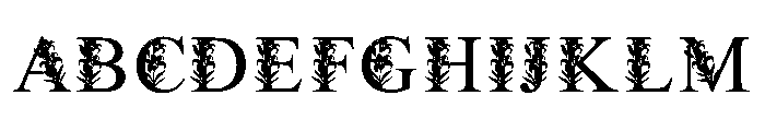 RoyalLilyFloralMonogram Font UPPERCASE