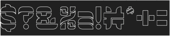 ROBOT DESIGN-Hollow-Inverse otf (400) Font OTHER CHARS