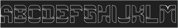 ROBOT DESIGN-Hollow-Inverse otf (400) Font UPPERCASE
