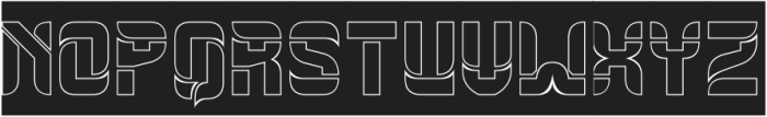ROBOT DESIGN-Hollow-Inverse otf (400) Font UPPERCASE