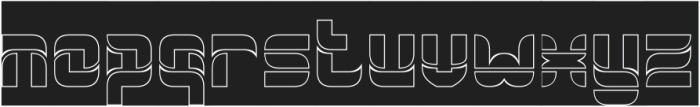 ROBOT DESIGN-Hollow-Inverse otf (400) Font LOWERCASE