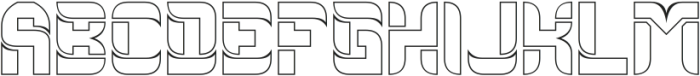 ROBOT DESIGN-Hollow otf (400) Font UPPERCASE