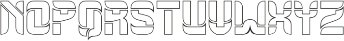 ROBOT DESIGN-Hollow otf (400) Font UPPERCASE