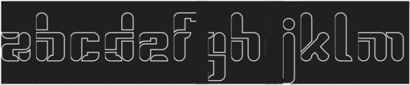 ROBOTIC SPACECRAFT-Hollow-Inver otf (400) Font LOWERCASE