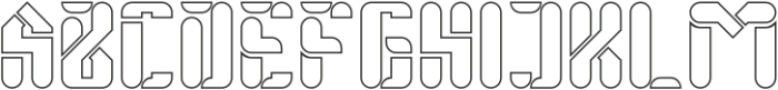 ROBOTIC SPACECRAFT-Hollow otf (400) Font UPPERCASE