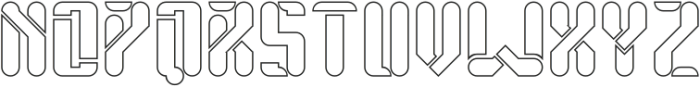 ROBOTIC SPACECRAFT-Hollow otf (400) Font UPPERCASE