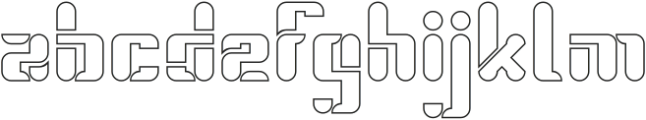 ROBOTIC SPACECRAFT-Hollow otf (400) Font LOWERCASE