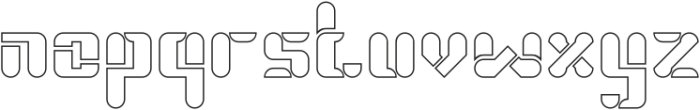 ROBOTIC SPACECRAFT-Hollow otf (400) Font LOWERCASE