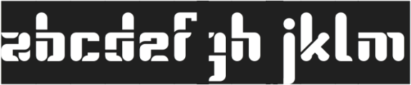 ROBOTIC SPACECRAFT-Inverse otf (400) Font LOWERCASE