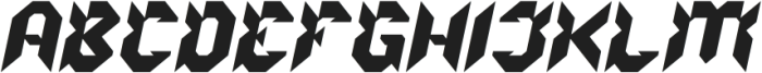 ROBOTIC SYSTEM Italic otf (400) Font UPPERCASE