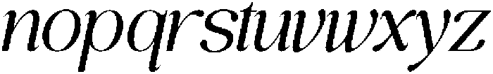 ROMENS DAWN ITALIC Italic otf (400) Font LOWERCASE