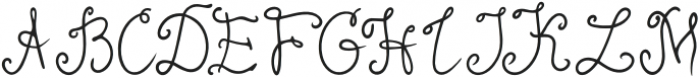 ROSE Regular otf (400) Font UPPERCASE